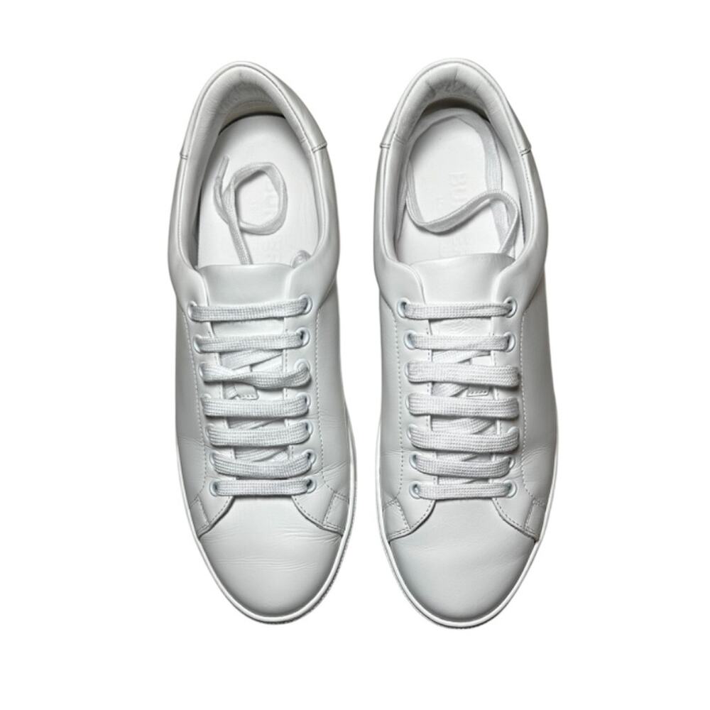 Burberry Men's White Leather Logo Low Top Designer Sneakers Shoes Size 41.5 - Picture 5 of 10
